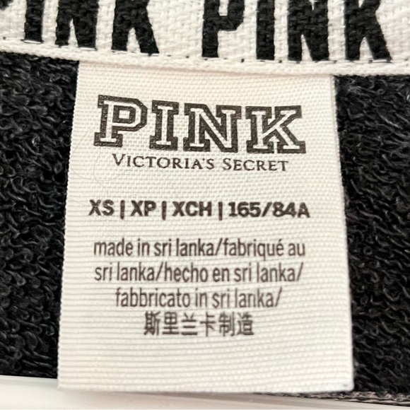 Victoria’s Secret PINK Bling Quarter Snap Gray & Pink Varsity Crew Sweatshirt XS - Picture 10 of 10